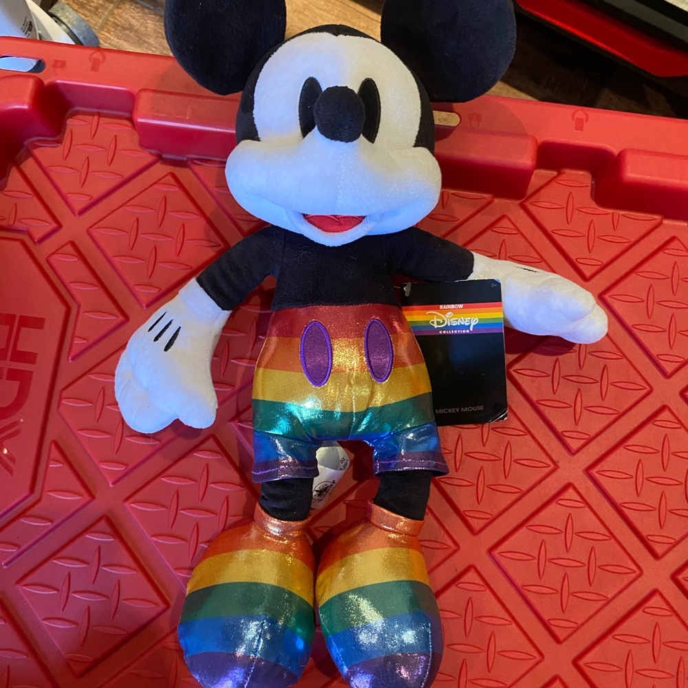 Disney Rainbow Mickey Mouse Plush Toy